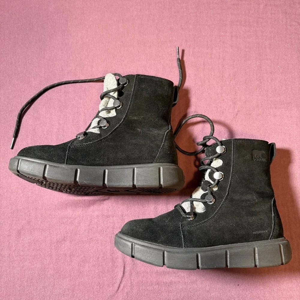SOREL EXPLORER III Joan Women's Waterproof Boot in Black - Size 6.5